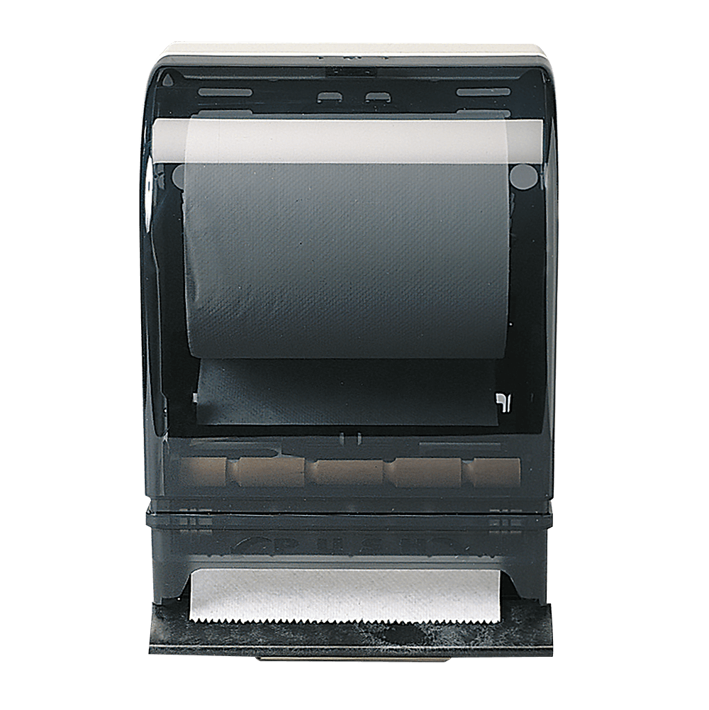 DESIGNER PUSH-BAR ROLL TOWEL DISPENSER - SMOKE/GREY