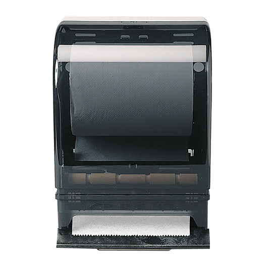 DESIGNER PUSH-BAR ROLL TOWEL DISPENSER - SMOKE/GREY