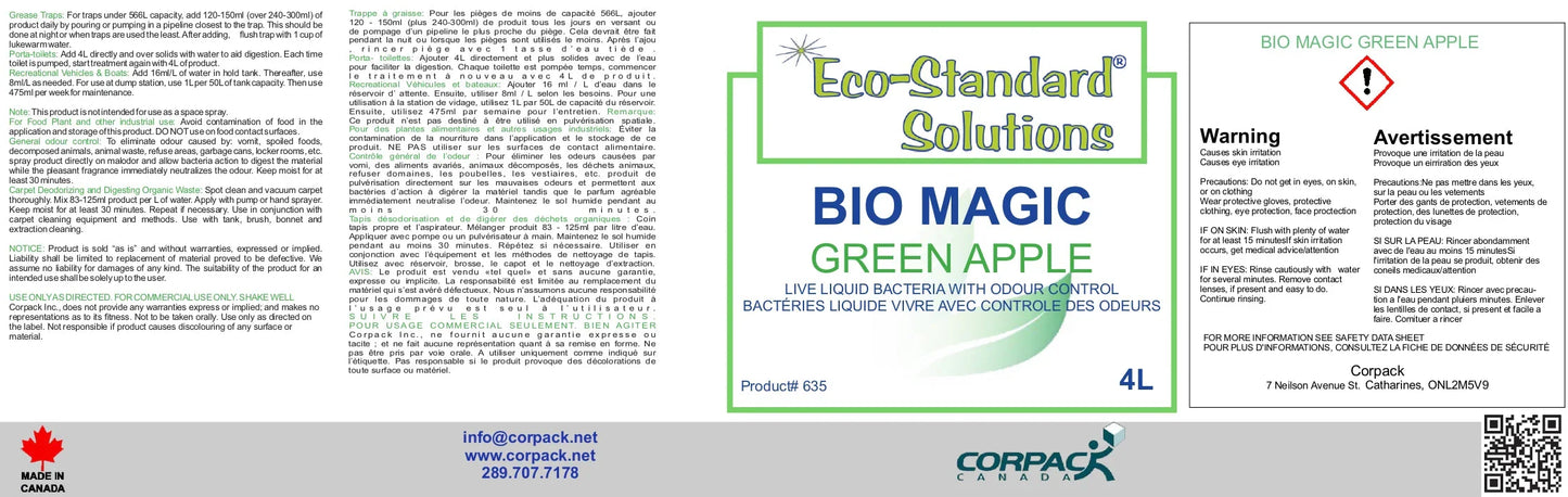 BIO MAGIC GREEN APPLE - 4L Corporate Facility Supply