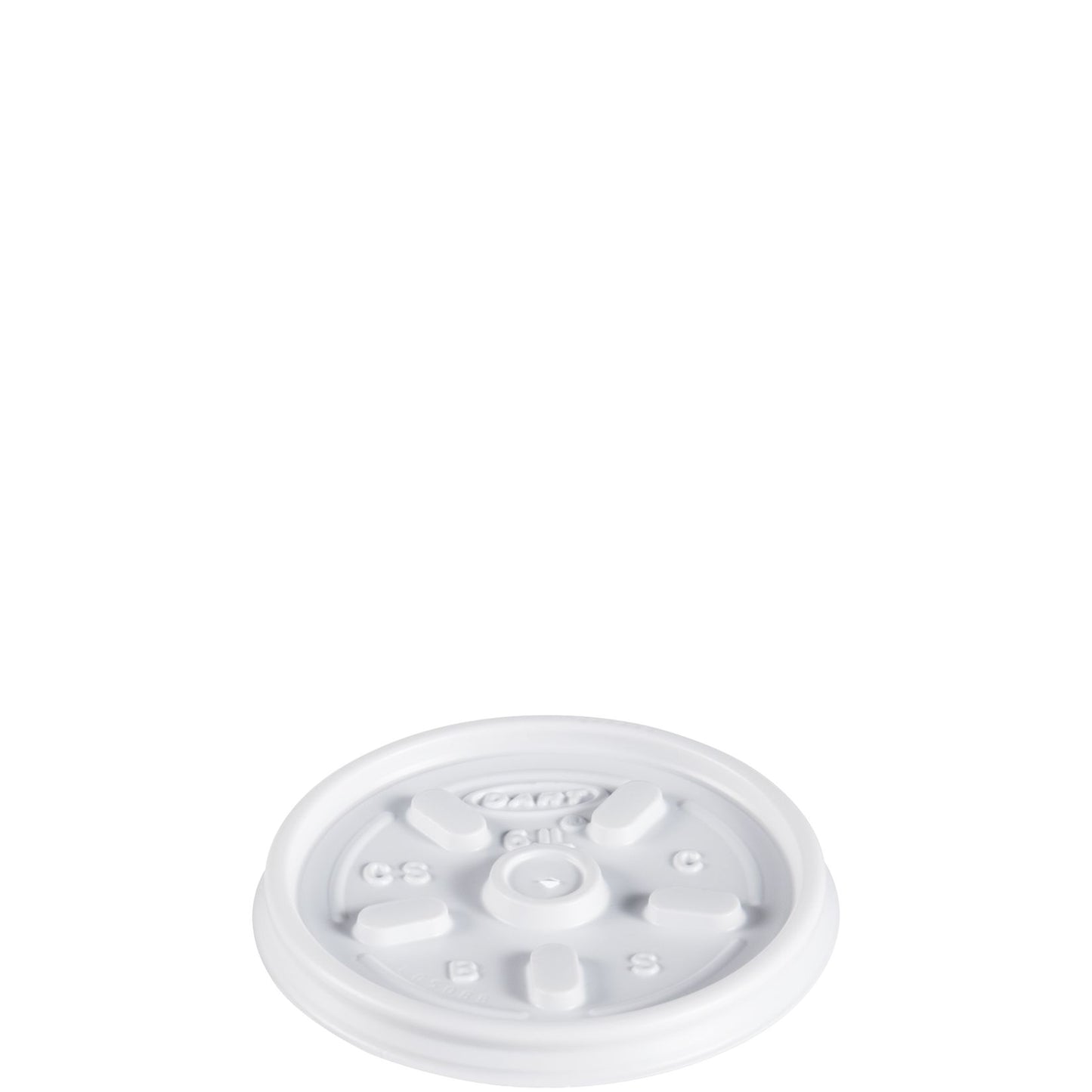 6JL LID, VENTED PLASTIC (1000/CS)