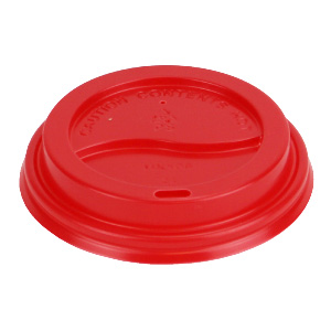 Lid Cup Dome, RED Fits 8sq. 10-24oz Cup 1000/case
