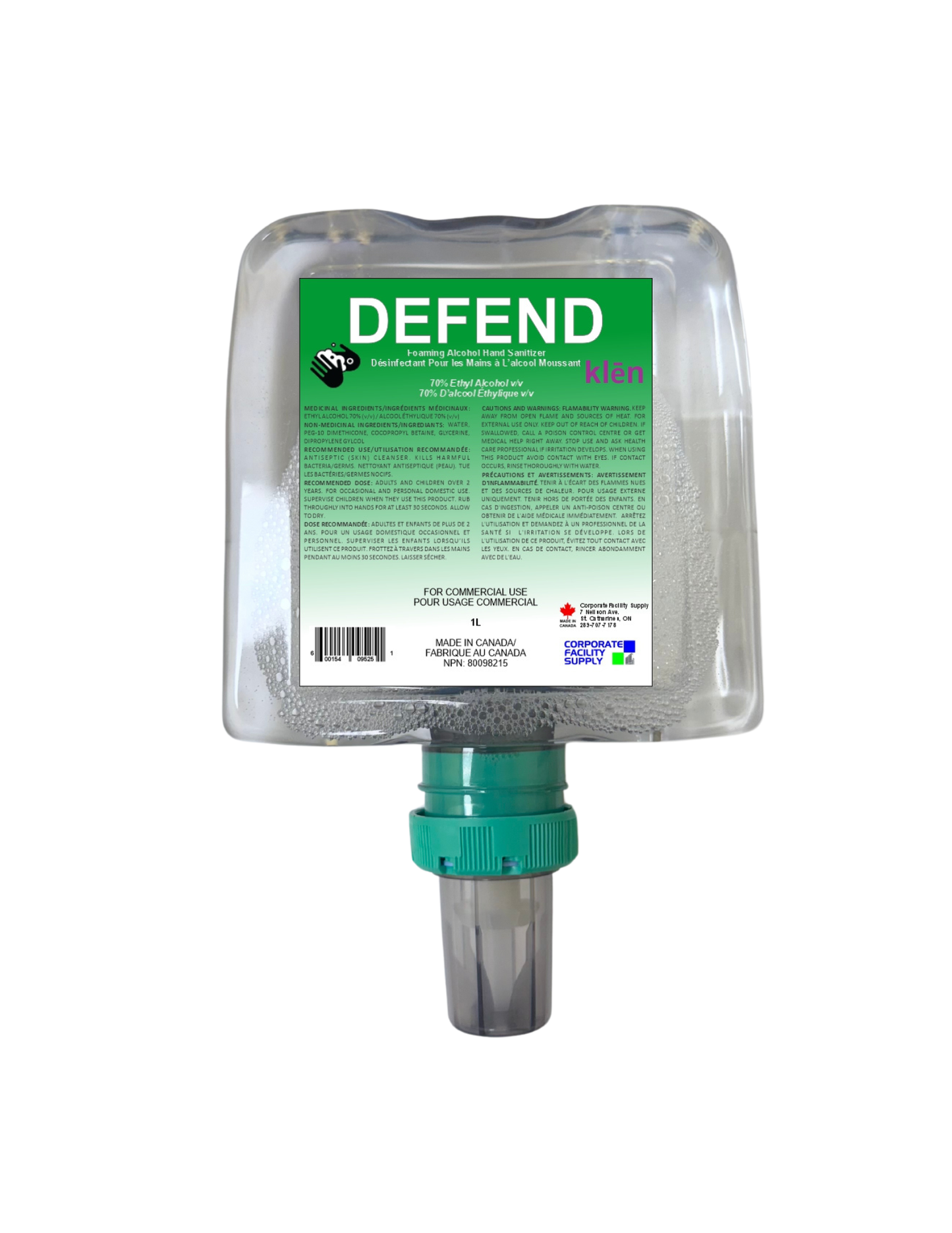 KLEN DEFEND FOAM HAND SANITIZER