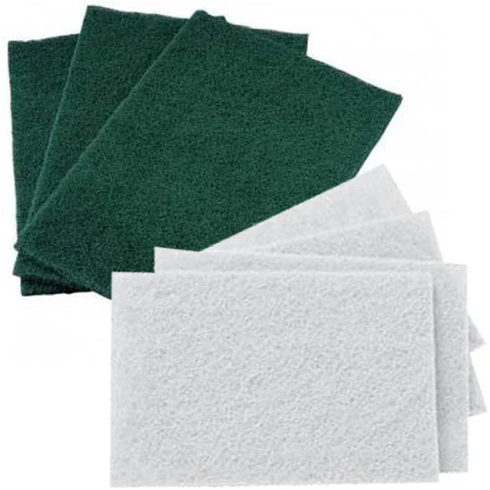 6 X 9 WHITE SCRUB PAD Corporate Facility Supply