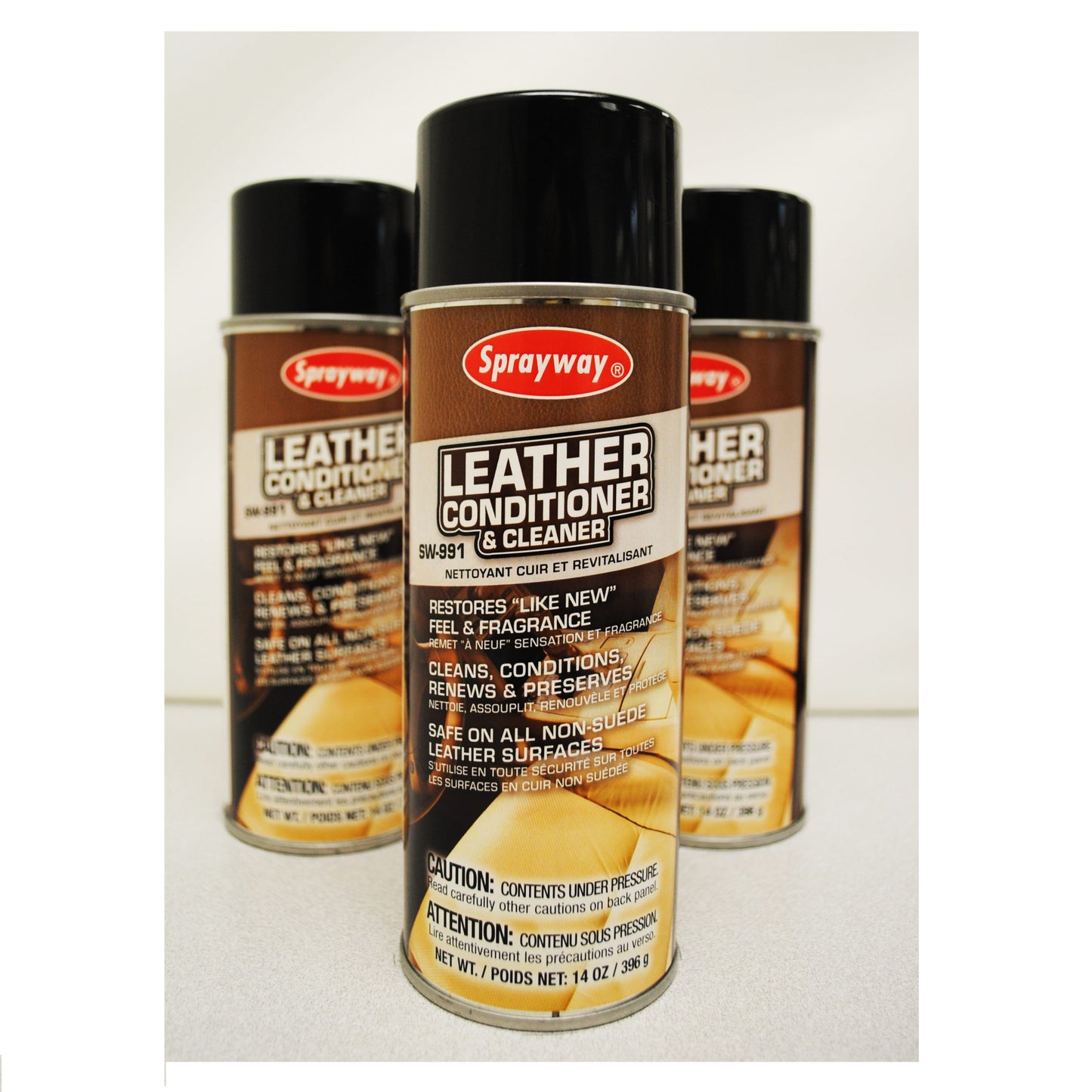 LEATHER CLEANER, AEROSOL - 16OZ