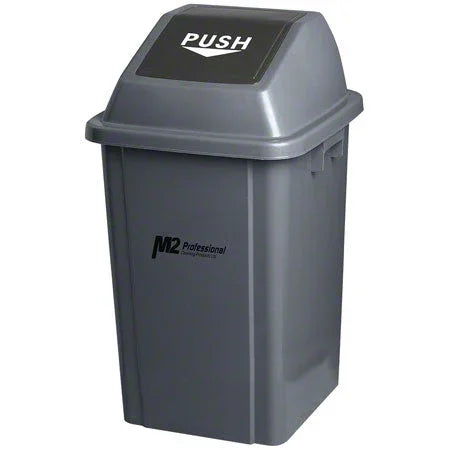 EZ-PUSH SQUARE GARBAGE CONTAINER W/LID 100L Corporate Facility Supply