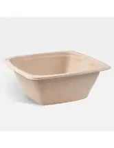 16OZ SQUARE BOWL, COMPOSTABLE BAMBOO, 300/CS (EG-S118) Corporate Facility Supply