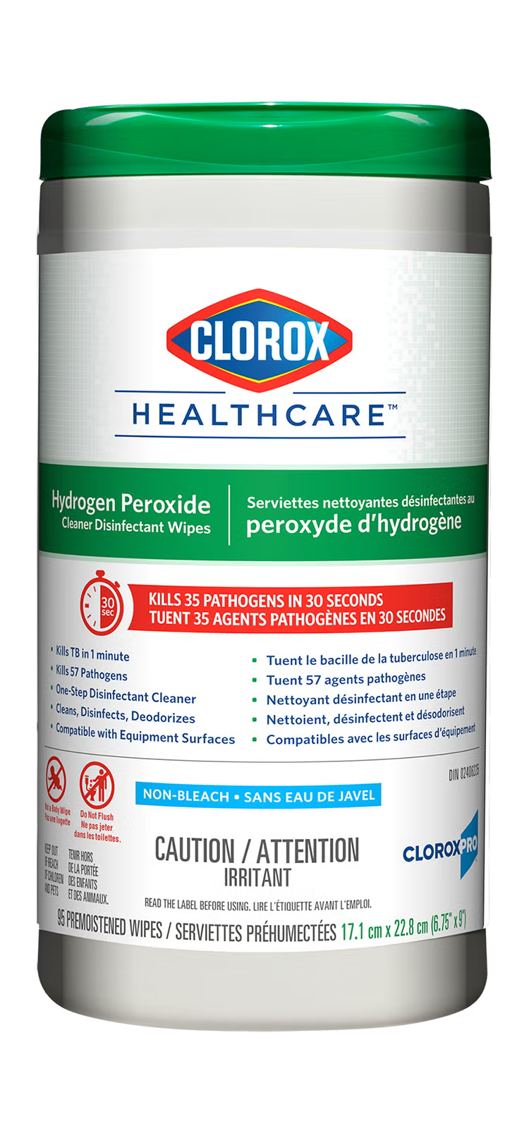 CLOROX HEALTHCARE PEROXIDE CLNR DISINFECTANT WIPES (95 X 6/CS) Corporate Facility Supply