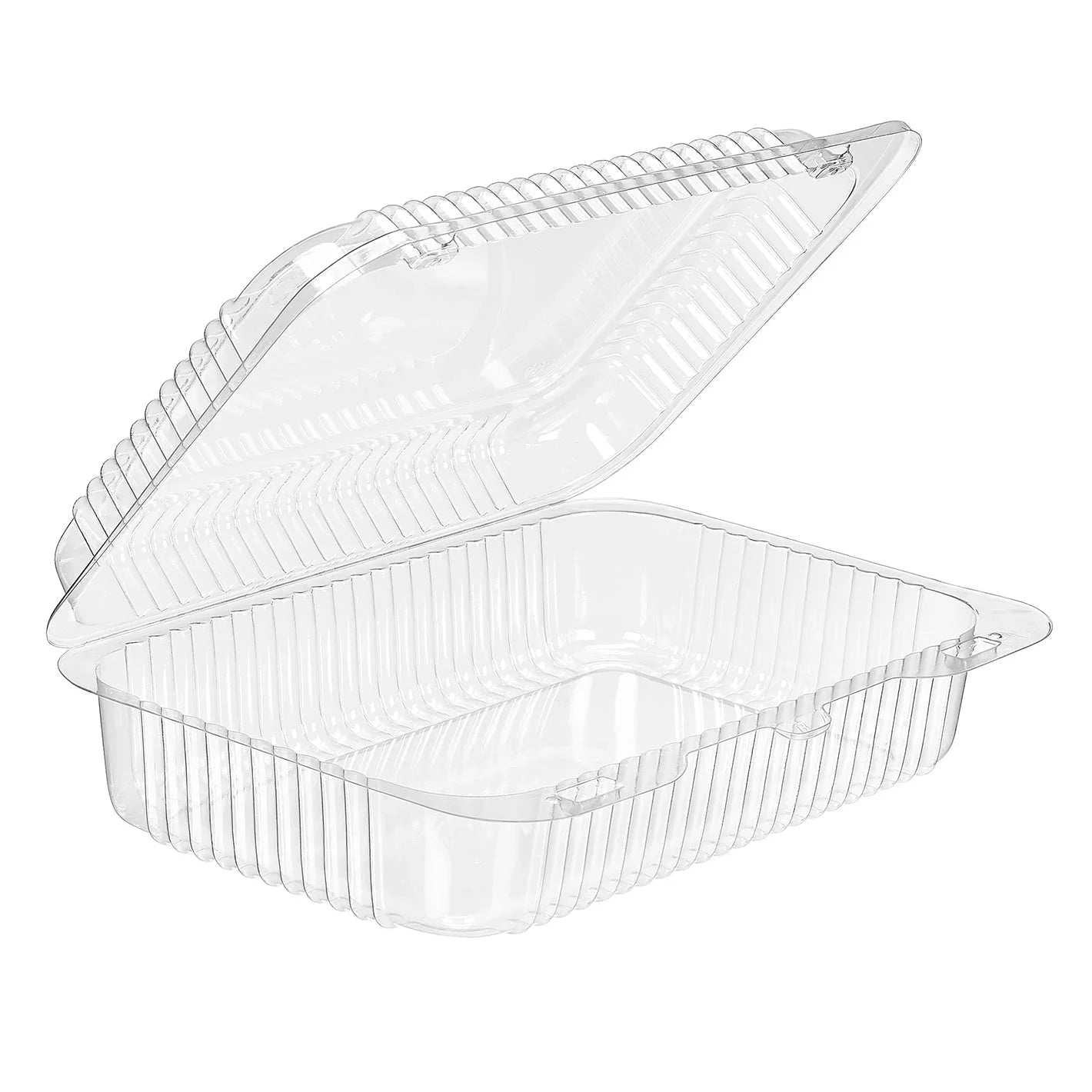 SLP40S SQUAT CLEAR CONTAINER HINGED LID Qty 300 075882 Corporate Facility Supply
