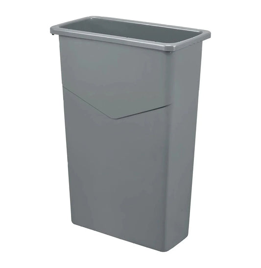 23gal Slim Garbage Container - Grey Corporate Facility Supply