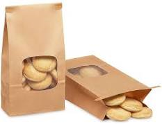 1LB PAPER BAG, WINDOW, 4.75 X 2.5 X 9.5 (500/CS)