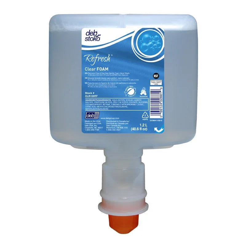 DEB REFRESH CLEAR FOAM SOAP - TF (3 X 1L) ***CLEARANCE*** Corporate Facility Supply