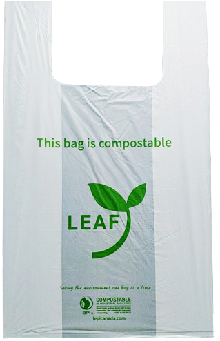 S-5 TSHIRT SHOPPING BAG COMPOSTABLE 500/cs