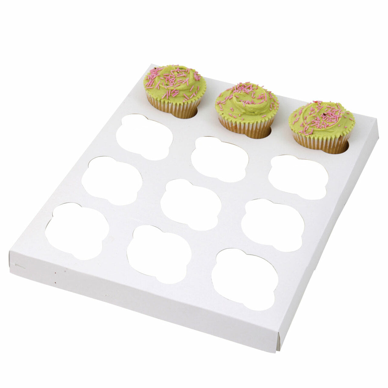 12 CUPCAKE INSERT 24PT WHITE (100/BDL)