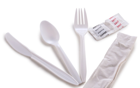 FORK/KNIFE/SPOON/NAPKIN /S&P CUTLERY KIT, WHITE (500/CS)