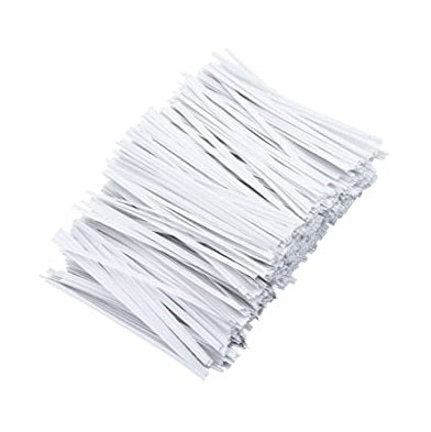 TWIST TIES 3.5 IN. WHITE PAPER (5000/CS)
