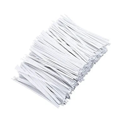 TWIST TIES 3.5 IN. WHITE PAPER (5000/CS) Corporate Facility Supply