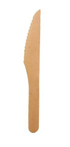 6.5" WOODEN KNIFE , COMPOSTABLE, 20 X 100/CS (EG-WK-M)