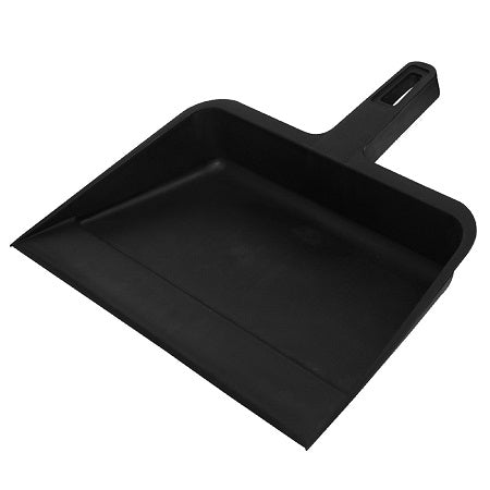 12" PLASTIC DUST PAN, BLACK