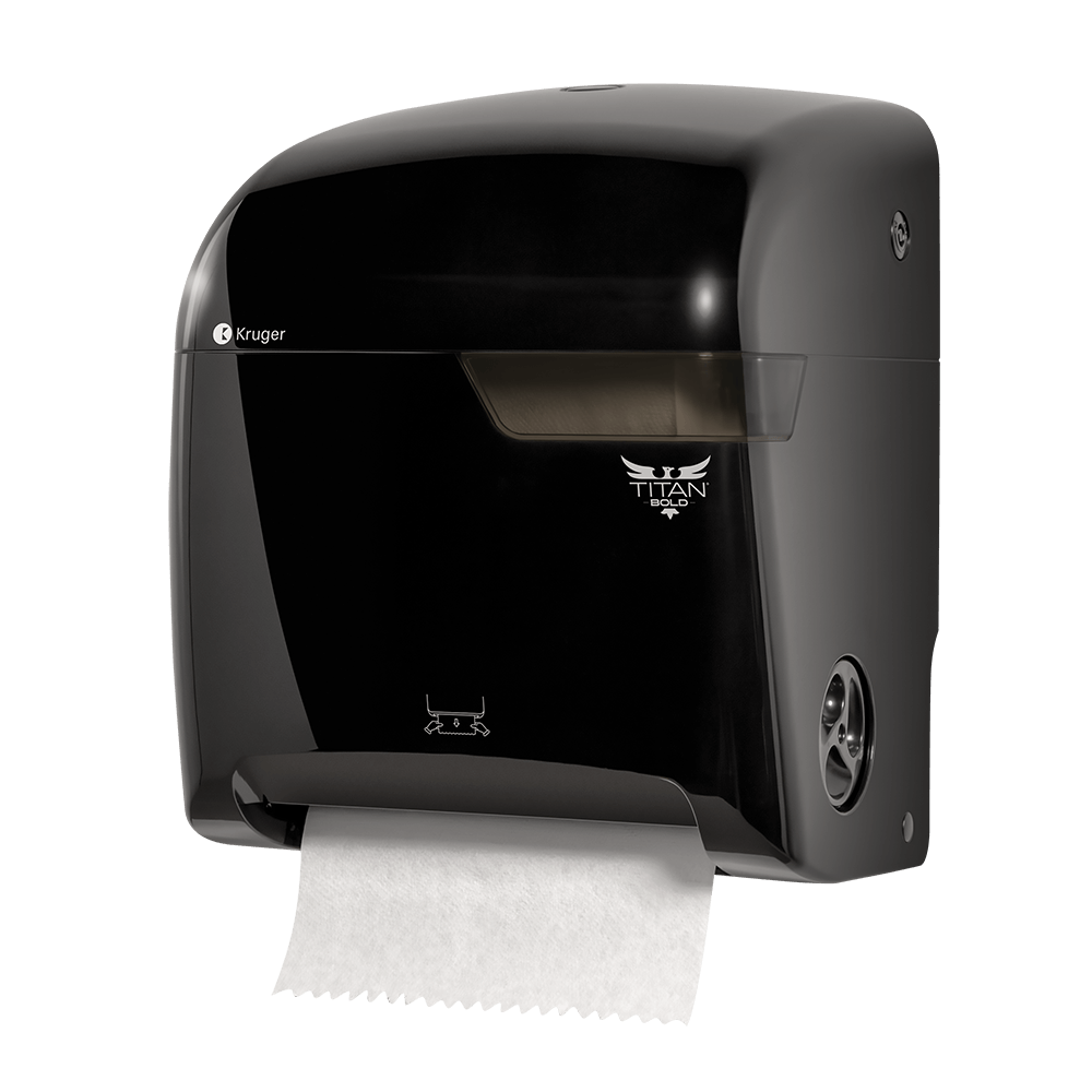 Titan Bold Smooth Cut Towel Dispenser Black (ALSO  #9859)
