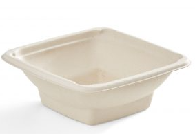 16OZ SQUARE BOWL, COMPOSTABLE BAMBOO, 300/CS (EG-S118)