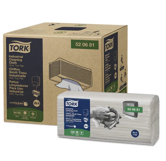 TORK INDUSTRIAL CLEANING CLOTH, WHITE (240/CS) - Grey Corporate Facility Supply