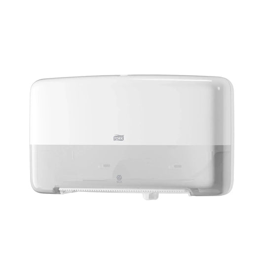 TORK MINI JUMBO TWIN DISPENSER - WHITE Corporate Facility Supply