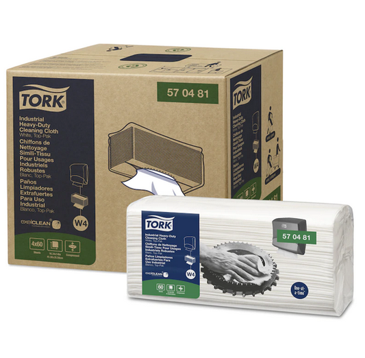 TORK INDUSTRIAL CLEANING CLOTH, WHITE (240/CS)