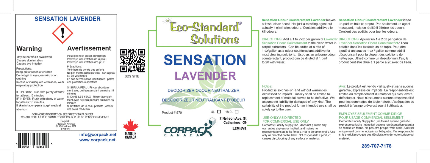 SENSATION ODOR COUNTERACTANT, LAVENDER - 4L