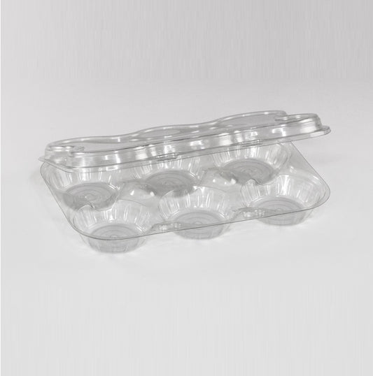 6 TART CONTAINER HINGED LID (272/CS) TVO236P 073226