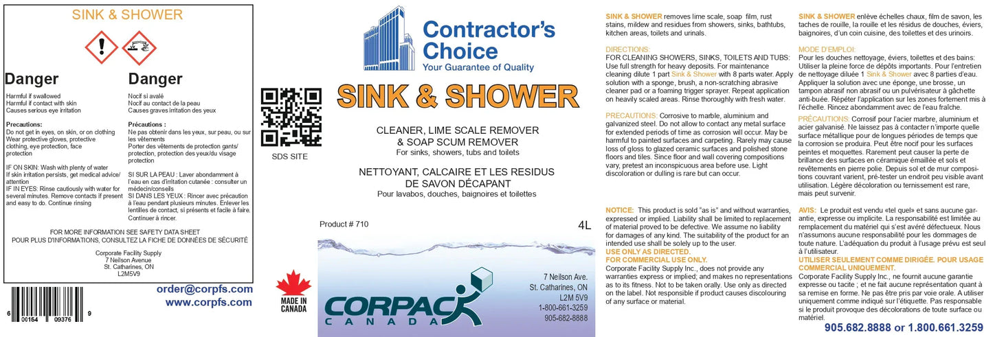 SINK & SHOWER - 4L Corporate Facility Supply