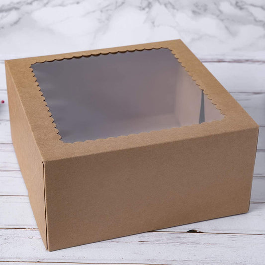 KRAFT WINDOW BOX, 9 X 9 X 2.5 (200/CS) - 8" X 8" X 2.5" (200/CS) Corporate Facility Supply