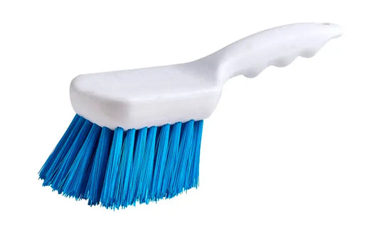 SHORT HANDLE POT BRUSH, WHITE