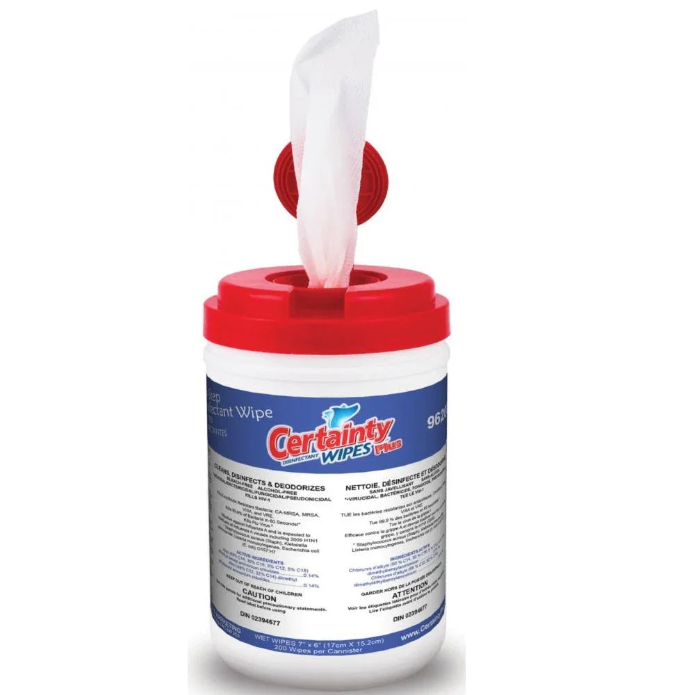 CERTAINTY PLUS CANISTER DISINFECT WIPE (200/TUB) Corporate Facility Supply