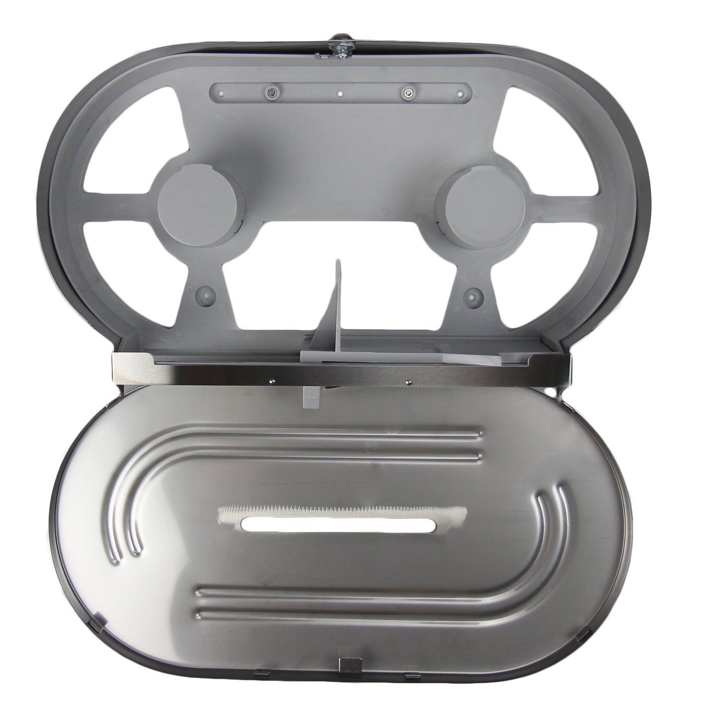 FROST STAINLESS TWIN JUMBO ROLL TISSUE DISP.