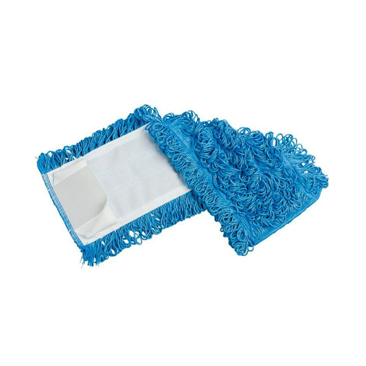 16" LOOPED MICROFIBRE FLAT MOP PAD - BLUE