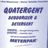 METERPAK QUATERGENT (DETERGENT/DISINFECTANT), 1/2OZ  - 4 X 90 (CASE)