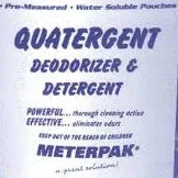 METERPAK QUATERGENT (DETERGENT/DISINFECTANT), 1/2OZ  - 4 X 90 (CASE) Corporate Facility Supply