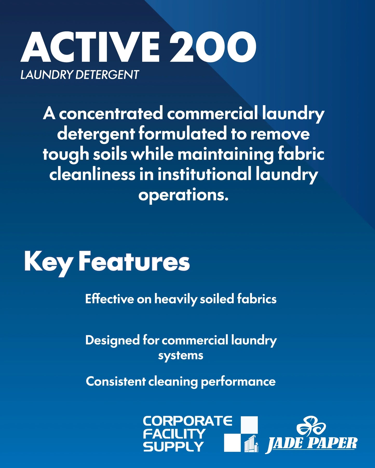 PRECISION ACTIVE 200 LAUNDRY DETERGENT - 20L Corporate Facility Supply