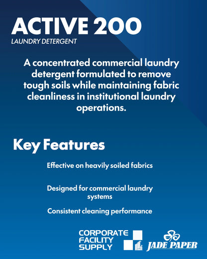 PRECISION ACTIVE 200 LAUNDRY DETERGENT - 20L Corporate Facility Supply