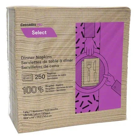 N055 - 1PLY DINNER NAPKIN, KRAFT (3000/CS) Corporate Facility Supply