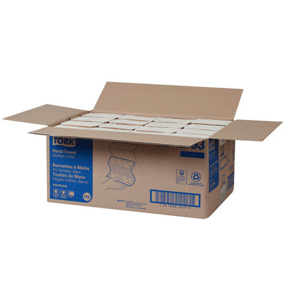 TORK ADVANCED HAND TOWEL INTERFOLD, 3 PANEL (16x189/3,024 case)