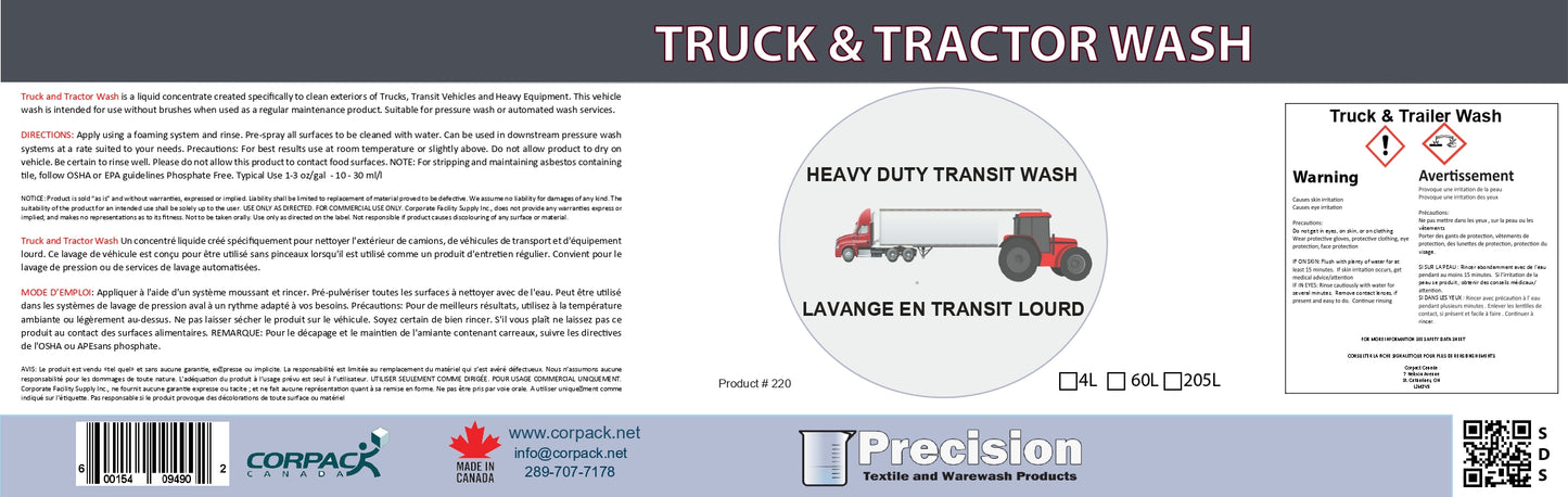 TRUCK AND TRACTOR WASH - 4L