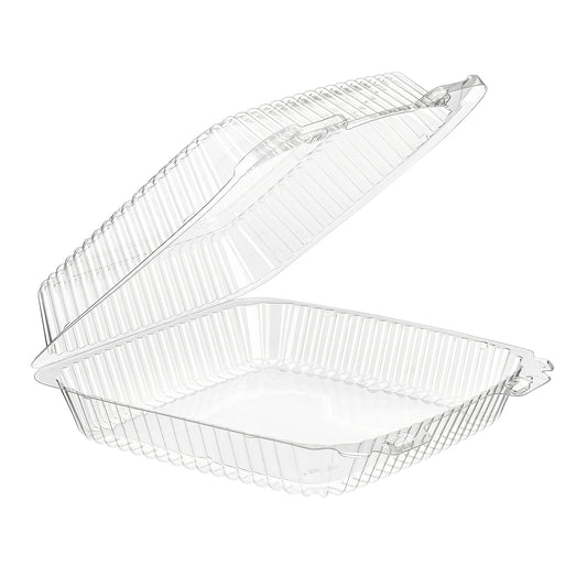 VPP730, 9 X 9 CLEAR HINGED LID CONTAINER (200/CS)