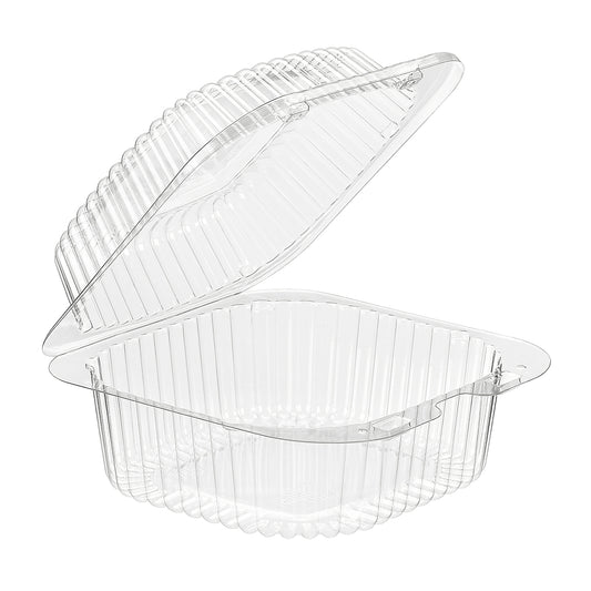 VPP756, 6 X 6 CLEAR HINGED LID CONTAINER (500/CS)