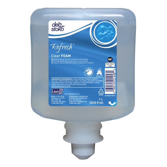 DEB REFRESH CLEAR FOAM (6 X 1L) CLR1L