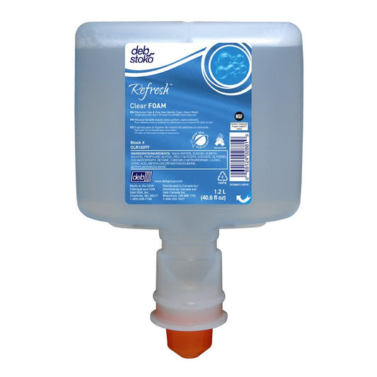 DEB REFRESH CLEAR FOAM SOAP - TF (3 X 1L) ***CLEARANCE***