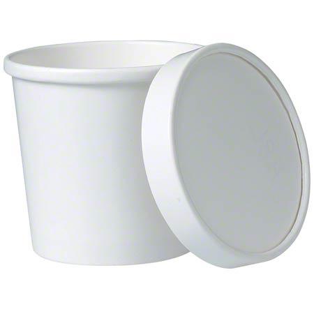 16OZ FOOD CUP COMBO, WHITE (250/CS) ***CLEARANCE ITEM*** - 12 oz ( qty 250) Corporate Facility Supply