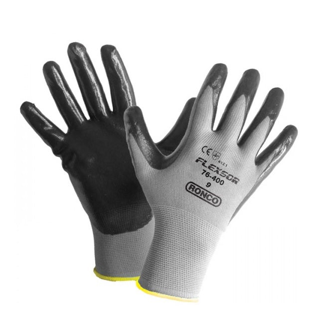 GREY/BLACK NITRILE PALM - SMALL