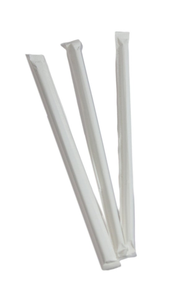 MILKSHAKE STRAW 10"  WRAPPED (9 X 250)