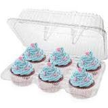 6 MUFFIN CLEAR HINGE LID CONTAINER (500/CS) Corporate Facility Supply